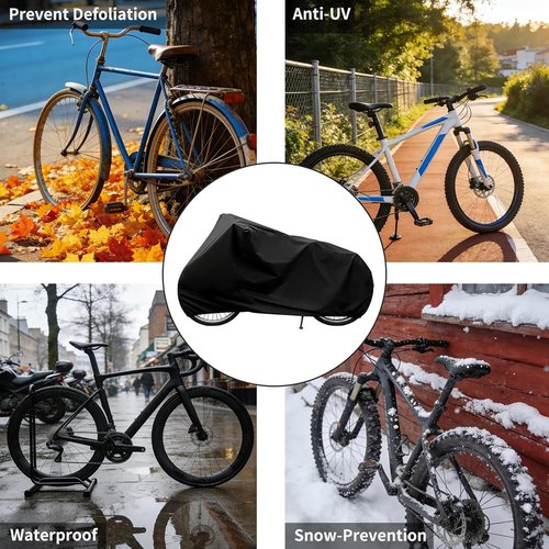 Bike Cover Waterproof - High-Density UV Protector for Mountain & Road Bikes | 82.7"x43.3" Tapered Design