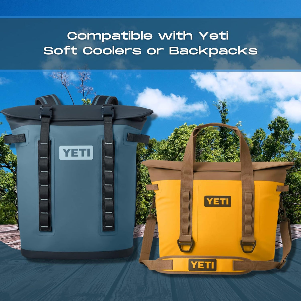 Yeti Sunglasses Holder Attachment - Securely Hold Sunglasses on Soft Coolers & Backpacks - Made in USA!