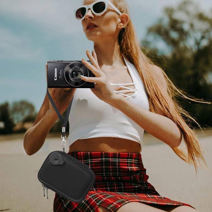 Lacdo Camera Carrying Case for Canon PowerShot ELPH 360/200/185/180/190/350