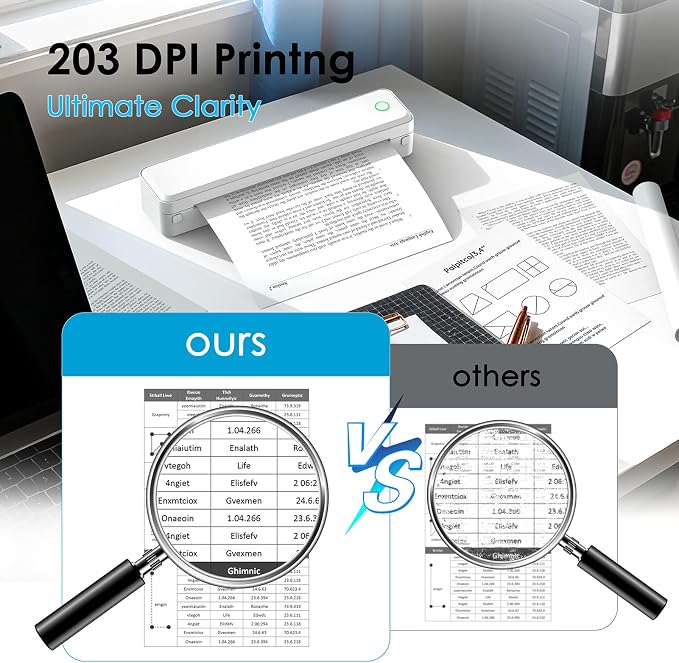 KNAON Bluetooth Thermal Printer, Portable Printer Wireless
