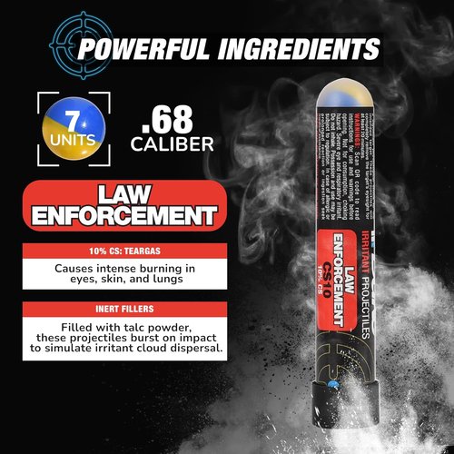 Duke LE CS10 Non-Lethal Gun | 68 Caliber Pepper Balls for Self Defense & Home Protection