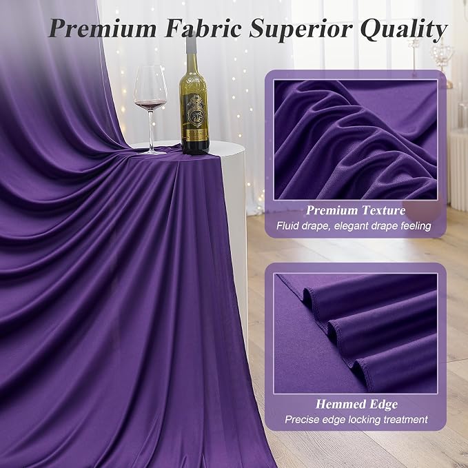 50ft x 12ft Purple Backdrop Curtains