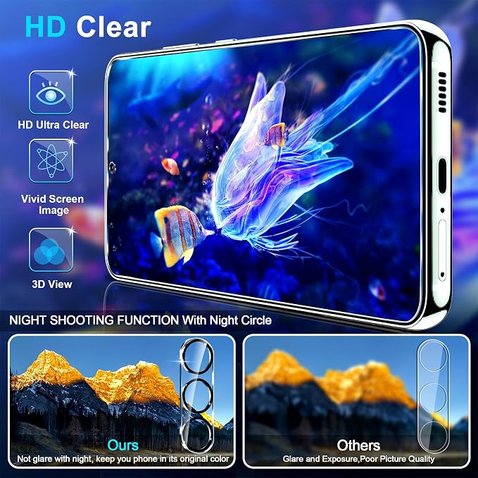firtstnow 3 Pack for Samsung Galaxy S25 Plus Screen Protector Tempered Glass +