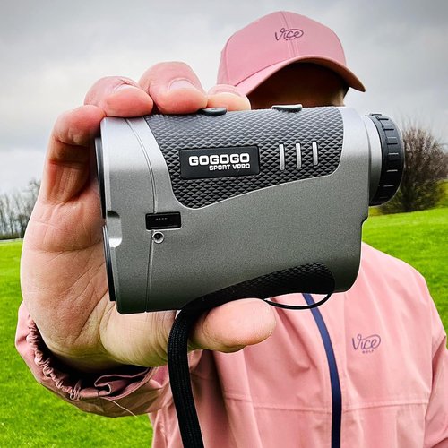 Gogogo Sport Vpro VRP Golf Rangefinder - 1500/2500 Yd Range, 7X Magnification, Rechargeable Accuracy
