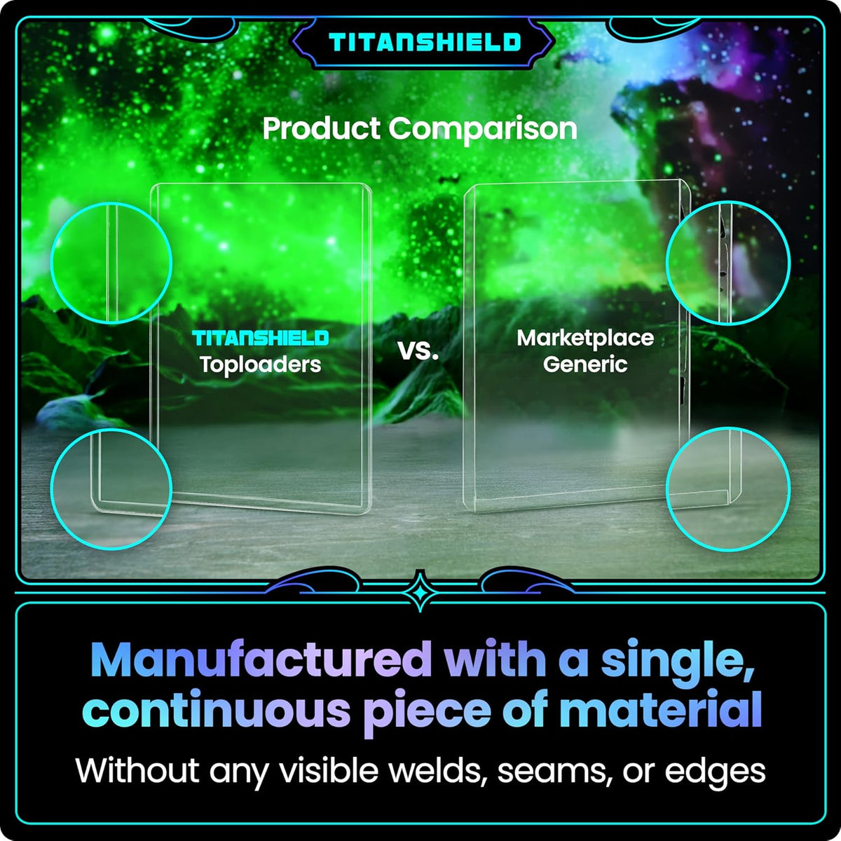 TitanShield Toploader Sleeves - Platinum Quality 3"x4" Card Protectors for Trading Cards (200 ct.)