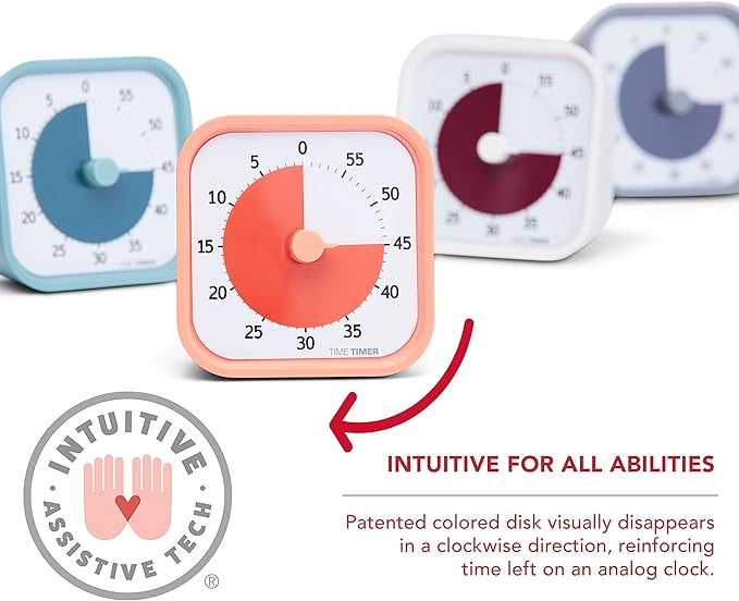 Time Timer MOD 60-Minute Visual Timer, Home Edition, Silent Operation, Study