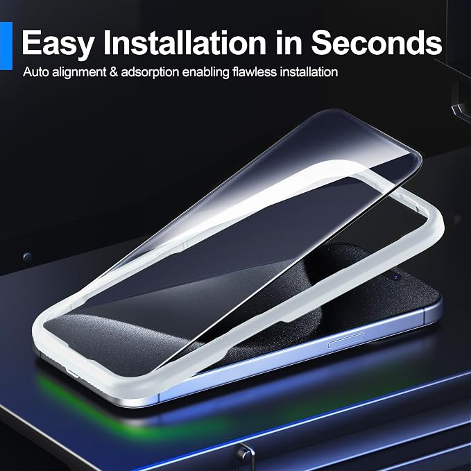 Ailun 3 Pack Screen Protector for iPhone 15 Pro Max + 3 Pack Camera Lens