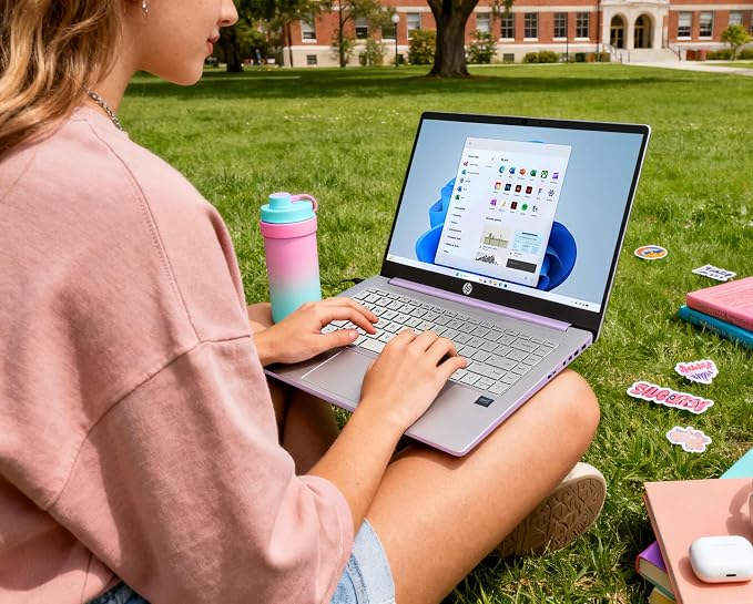 HP 14 Laptop, Intel N150 Processor, 4GB DDR5 RAM, 128GB SSD, 1TB Cloud Storage, Long Battery Life, Windows 11 with Microsoft 365 for Business, Students & Everyday Use