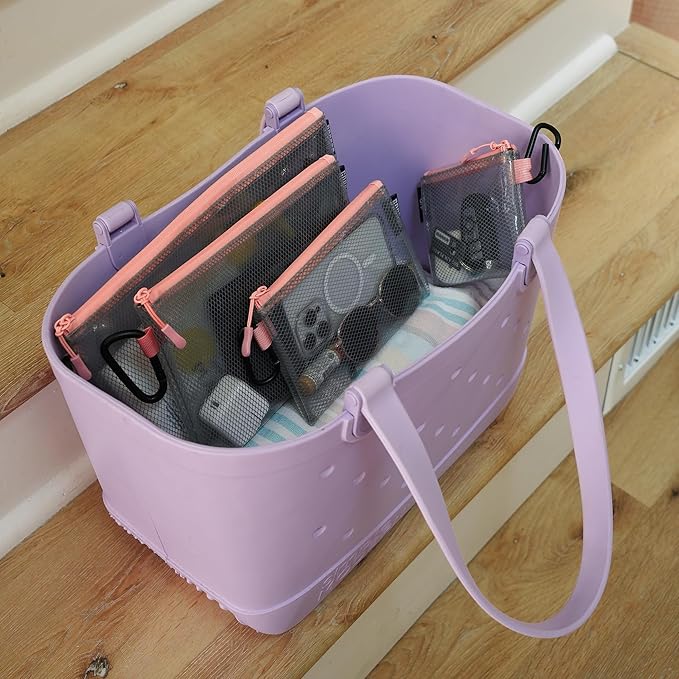 GOBAGS Air Production Multi‑Size Clear Zipper Pouch – Cable Organizer & Travel