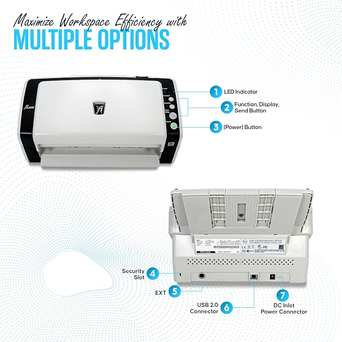 FI-6130Z Fujitsu Duplex Sheet-Fed Receipt Document Scanner