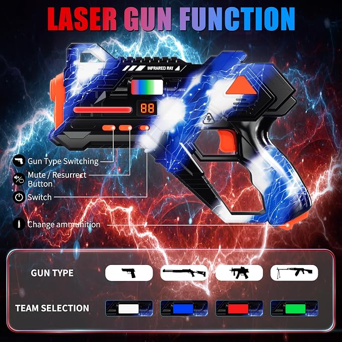Rechargeable Laser Tag Guns Set of 2