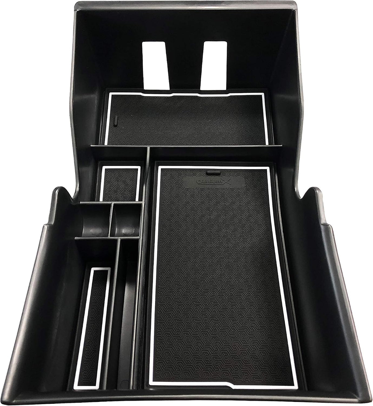 OzniumX Center Console Organizer Storage Box for Tesla Model S/X, Red, Custom Upgrade Interior Accessory with Coin and Sunglass Holder, Armrest Box Secondary Storage