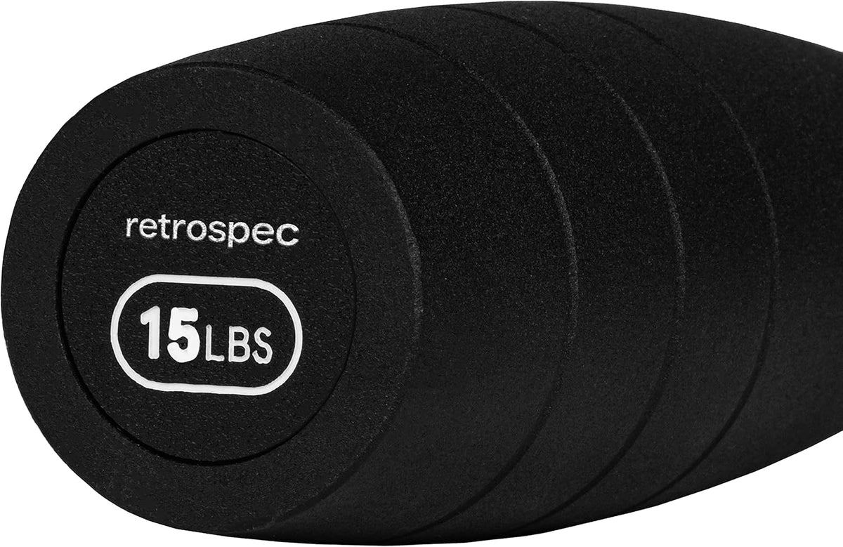 Retrospec Grip Steel Club - Versatile Strength Training Tool for Rehabilitation | 5, 10, 15lb Options