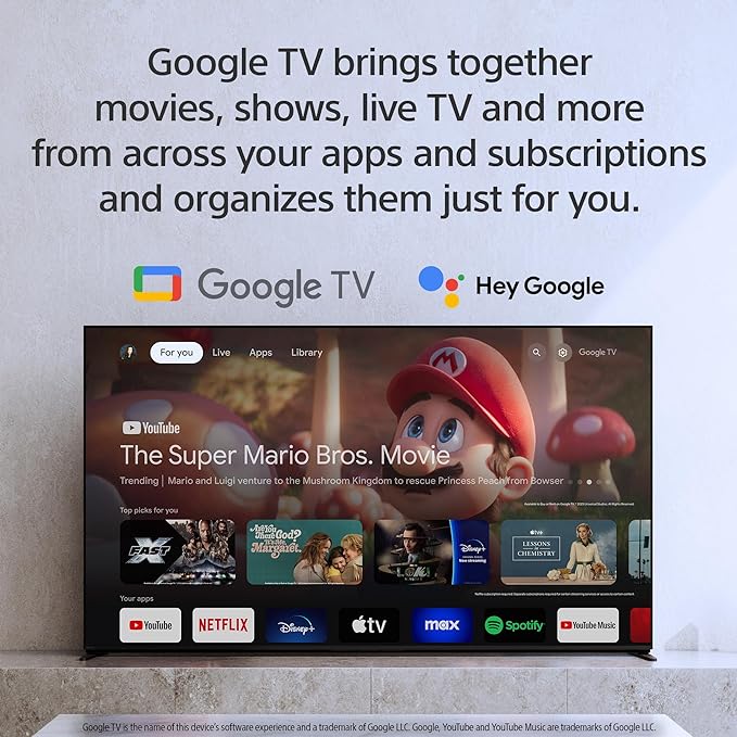 Sony 85 Inch BRAVIA 3 LED 4K HDR Smart GoogleTV (K-85S30) | Dolby Vision/Atmos, Exclusive Features for PlayStation®5, 4K Processor X1, Triluminos Pro, 4K movie credits included