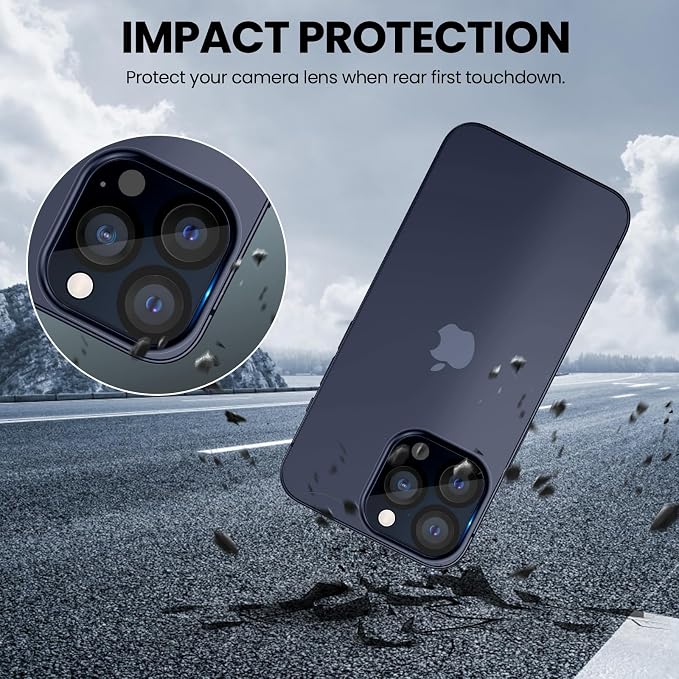 Tensea for iPhone 15 Pro / 15 Pro Max Camera Screen Protector, Tempered Glass