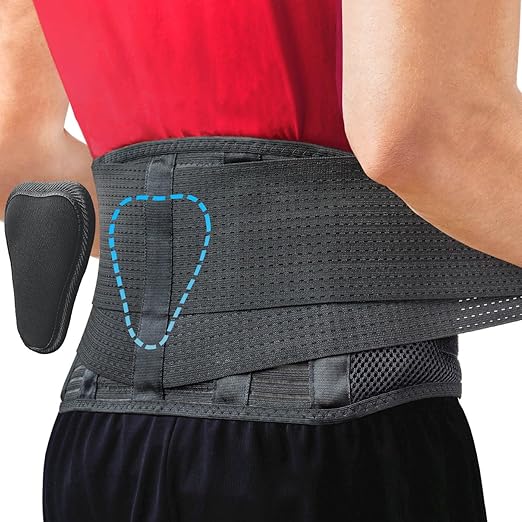Sparthos Lumbar Support Belt - Immediate Relief from Back Pain, Sciatica, Herniated Disc - Adjustable Lower Back Waist Brace +Lumbar Pad - For Men & Women, Fits 63–73″ Waist (XXX-Large, Check Sizing)