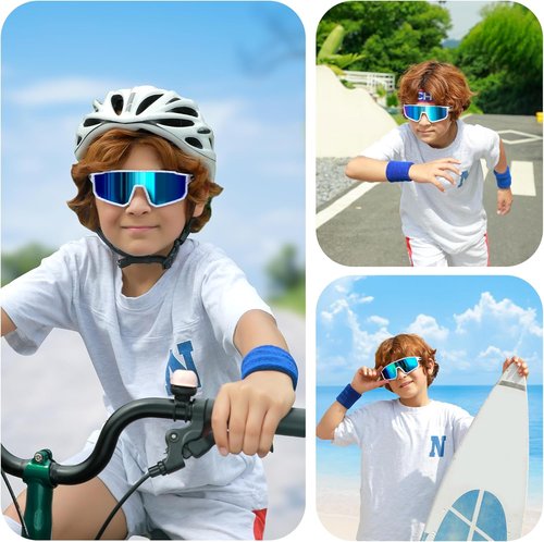 KesaPlan Kids Baseball Polarized Sunglasses - Youth Sports Eyewear for Ages 6-14 | Perfect for Softball & Cycling