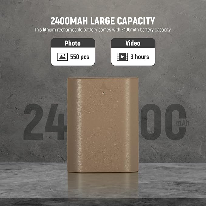 NEEWER 2400mAh NP-FZ100 Replacement Battery, Rechargeable Camera Battery