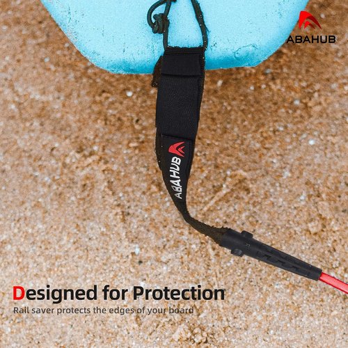 Abahub Premium Surfboard Leash - Durable 6/7/8/9/10 ft Legrope Strap for Shortboard & Longboard
