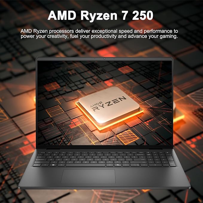 Dell 16 Laptop 16" WUXGA Touchscreen AMD 8-core Ryzen 7 250 64GB RAM 1TB SSD Backlit ExpressCharge Wi-Fi6 for Creator Designer Business Professional Work Win11Pro