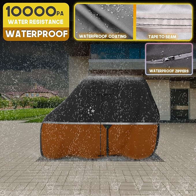 Waterproof Golf Cart Cover, Heavy Duty Marine Grade Fabric, Universal Fits for Most Brand 2/2+2/4+2 Passengers Yamaha, Honda, Club Car, EZGO Golf Cart