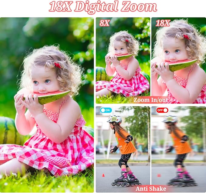 Digital Camera, FHD 4K 64MP Point and Shoot Kids Digital Camera