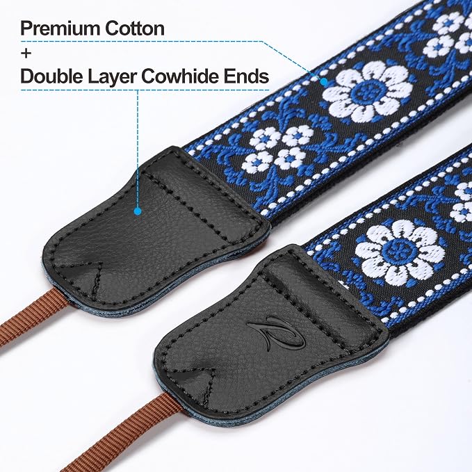 Padwa Lifestyle Blue Flower Camera Strap