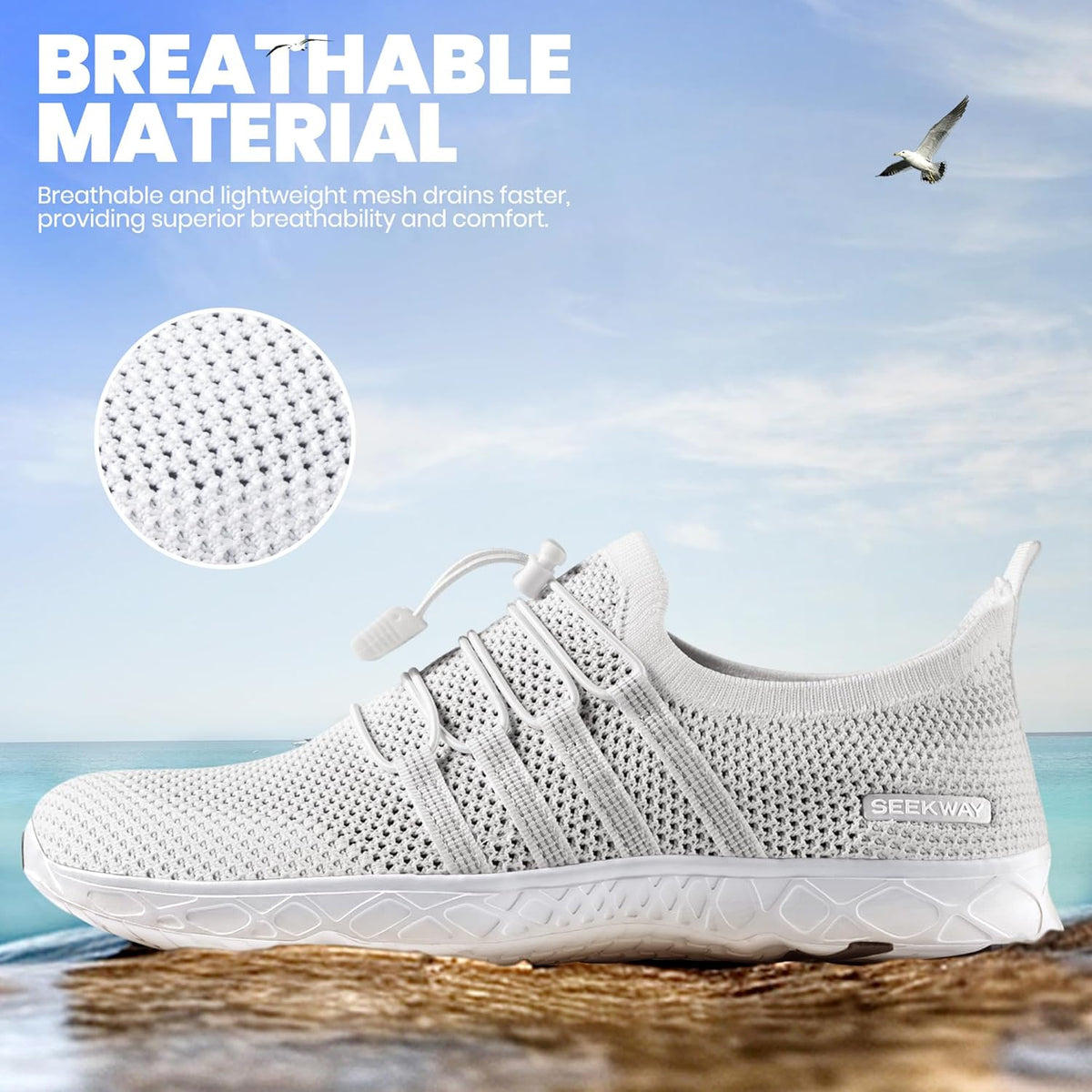 SEEKWAY Water Shoes - Quick Dry Aqua Footwear for Men & Women | Ideal for Beach, Surf & Pool Sports