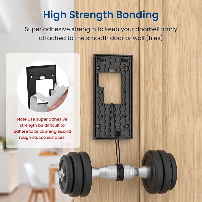 No-Drill Adhesive Doorbell Mount
