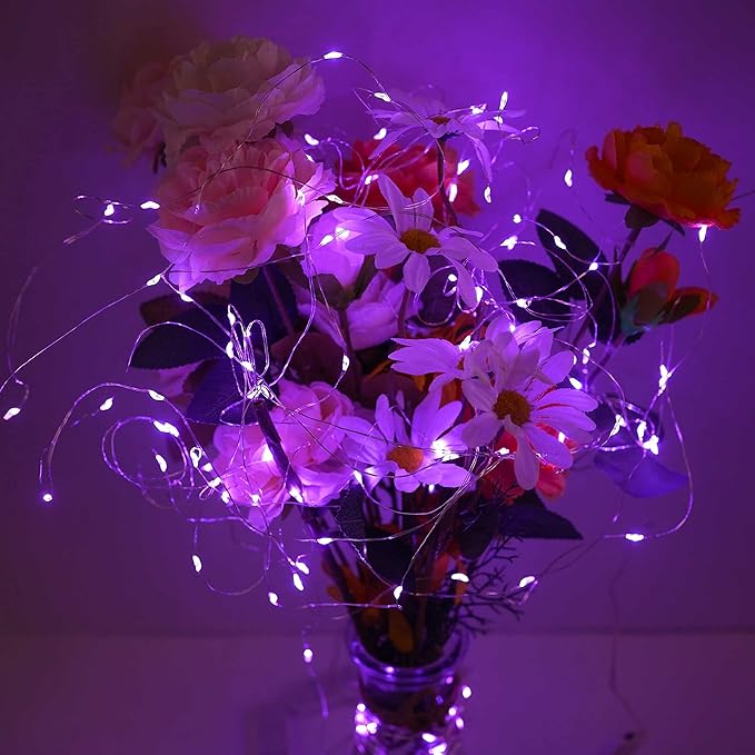15 Pack 30 LED Micro Starry String Lights Battery Operated(Included),Fairy Waterproof Silver Wire Lights,for DIY Party Garden Wedding Table Indoor&Outdoor Decorations