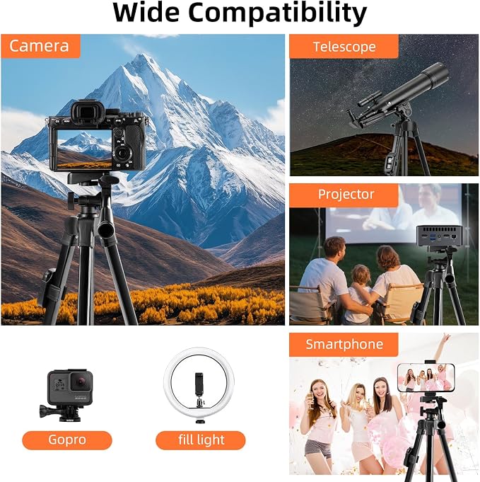 Fotopro Camera Tripod, Aluminum Phone Tripod Stand