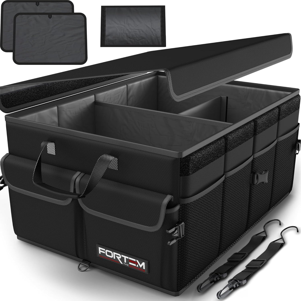 FORTEM Trunk Organizer - Foldable Car Organizer with Cooler for SUV, Trucks