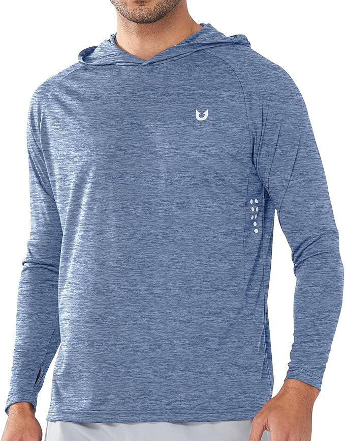 NORTHYARD Men's UPF 50+ Hoodie Shirts Long Sleeve Sun Protection Fishing Swim Beach UV SPF Rash Guard Quick Dry Lightweight