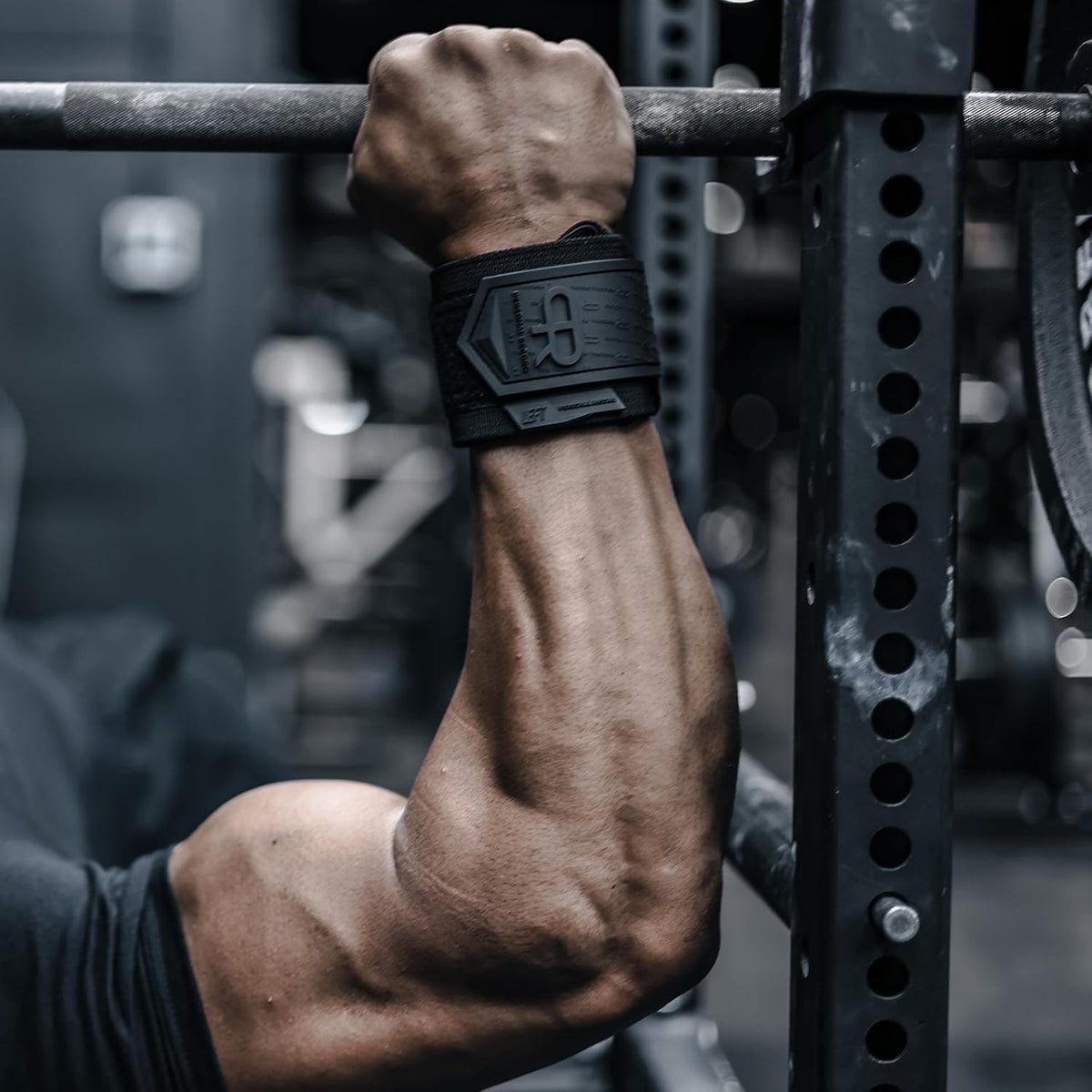 PR Personal Record Heavy Duty Wrist Wraps - Extra Wide Strap, Strong Thumb Loop, Enhanced Elasticity
