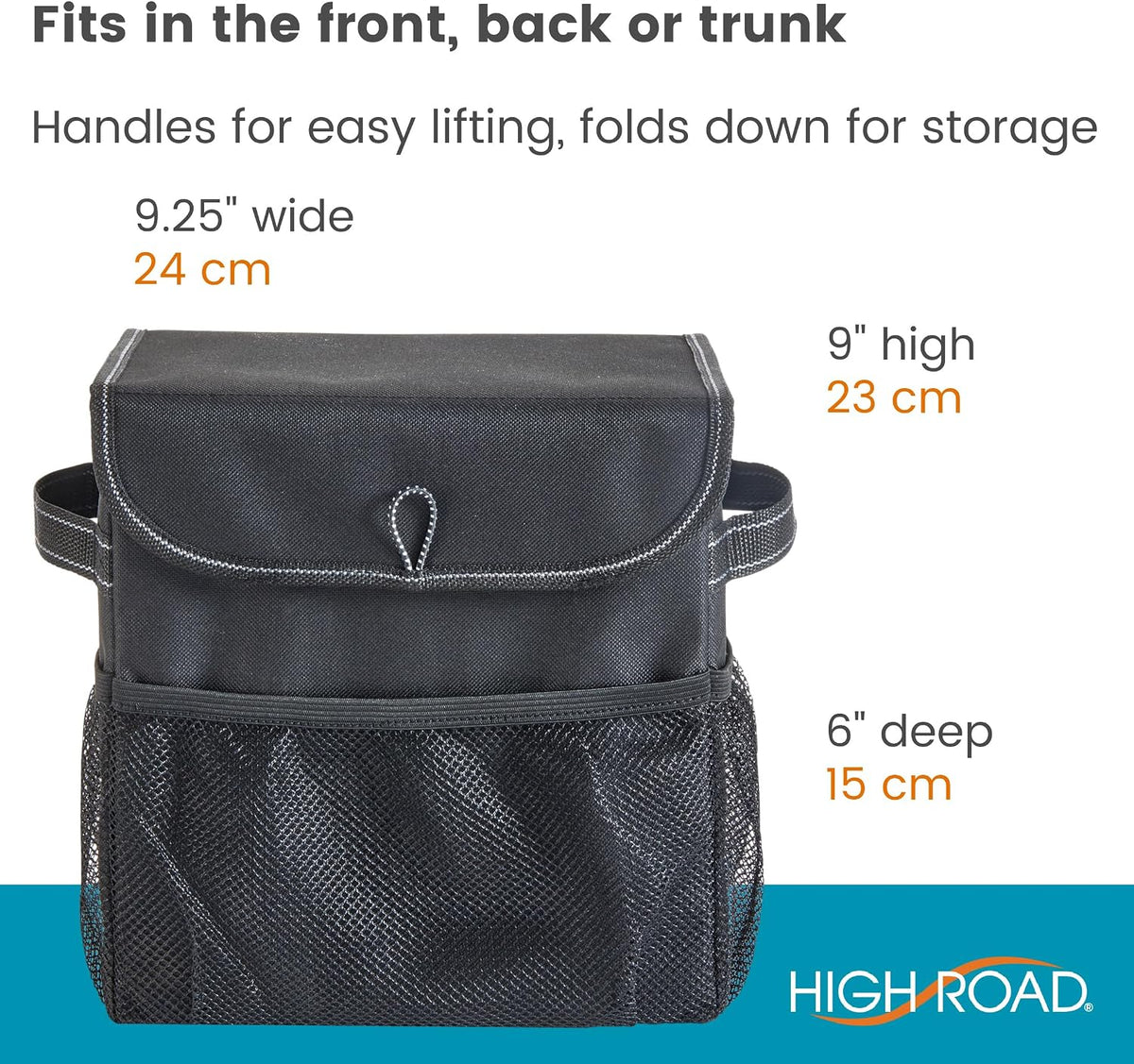 Carganizer Small Car Storage Bin with Lid for Trunk, Front Seat or Backseat
