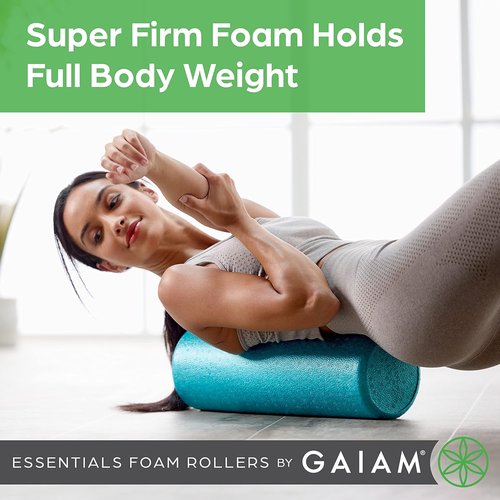 Gaiam Essentials Foam Roller - High Density Firm Deep Tissue Massager for Back Pain Relief