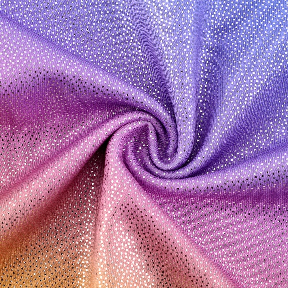 Skiennix Leotards for Girls - Shiny Rainbow Unicorn Design | Toddler Gymnastics & Dance Wear