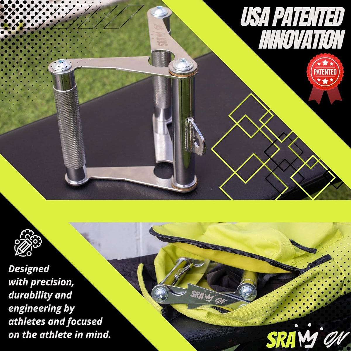 V Bar Attachment | Landmine Handle for Barbell - Durable Steel with Electroplating | USA Patented