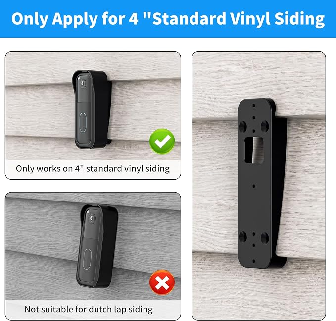Blink Doorbell Vinyl Siding Mount and Waterproof Door Case, Fit