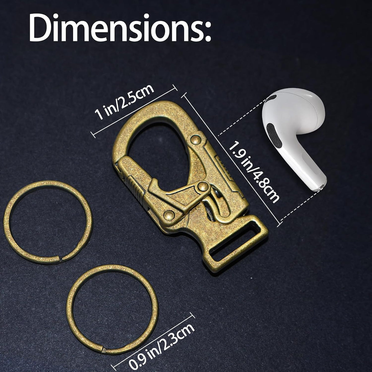 Ahiller Carabiner Clip, Dual Lock Keychain for Daily Use