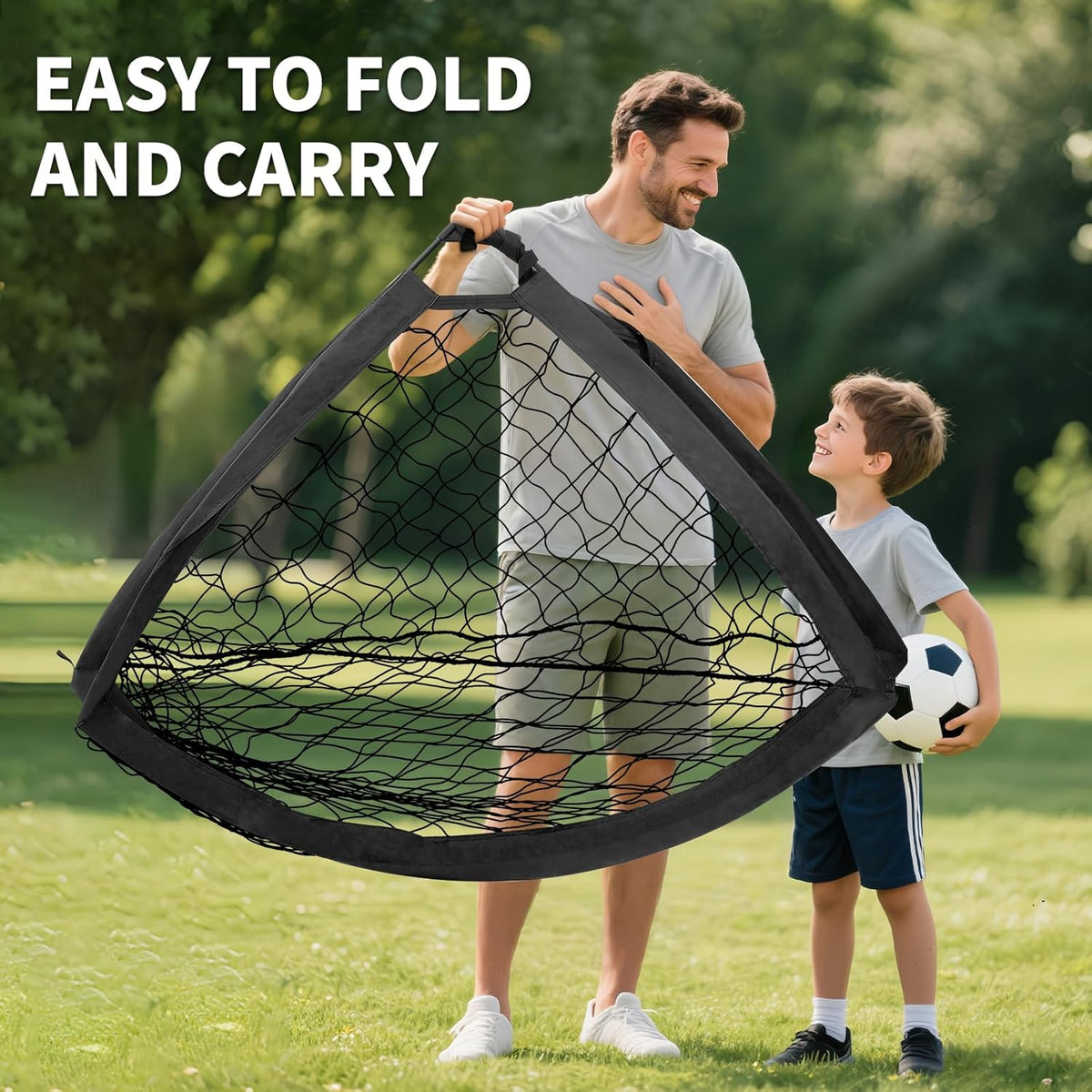 Skiennix Kids Soccer Goals - Portable Foldable Practice Nets with Training Equipment Set for Backyard Fun