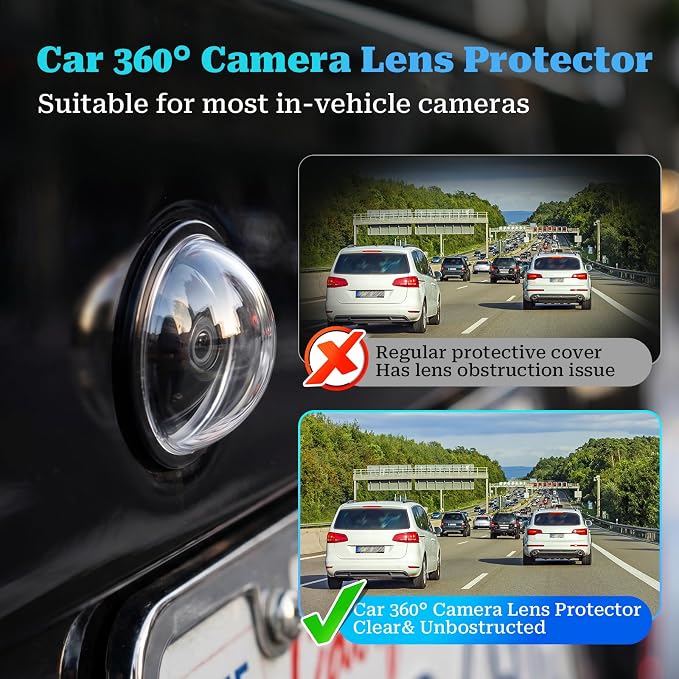 4-Pack Car Camera Lens Protector, Anti-Fog Clear Backup Camera Cover, 17.5mm