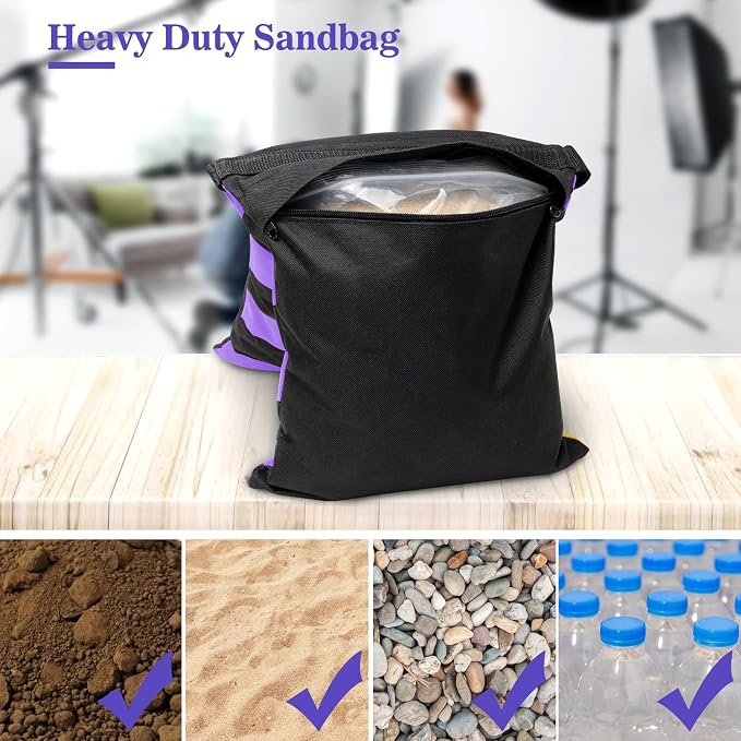 4 Packs Purple Sandbag Weight Bags