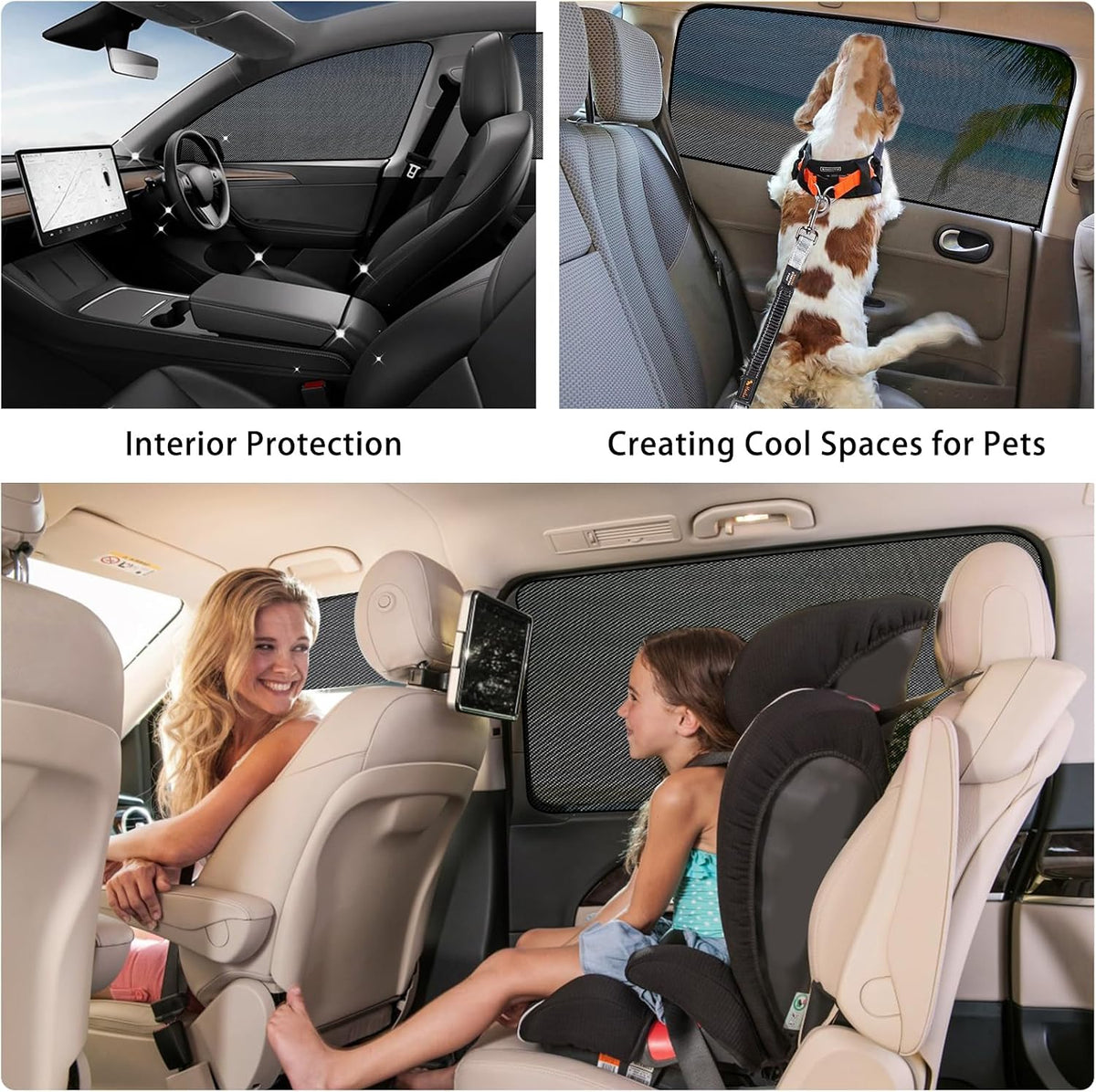 ZATOOTO Car Side Window Sun Shade 4 Pack, Window Shades for Baby Magnetic Mesh Sun Shade Protection from Heat and UV for Sleeping, Camping, Breastfeeding
