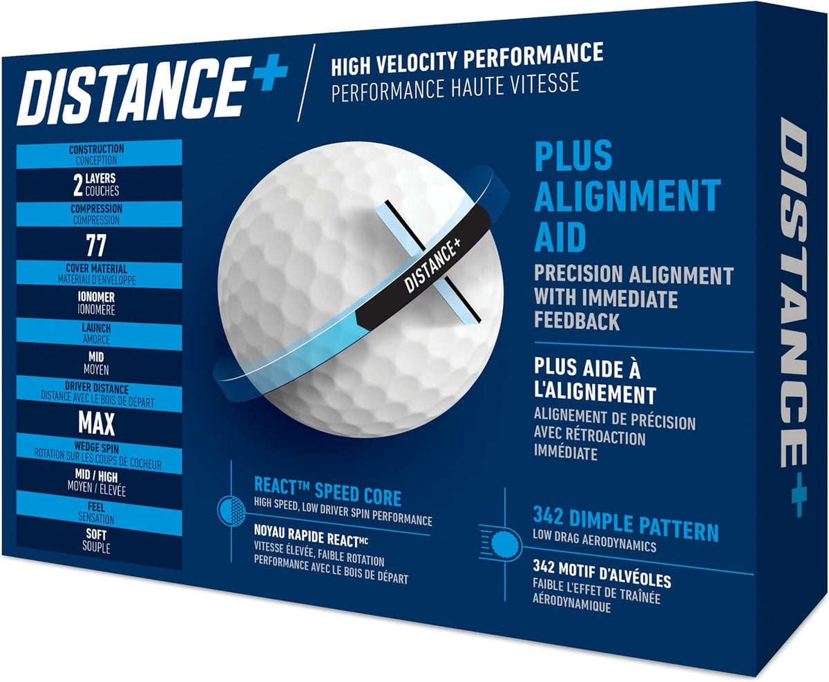TaylorMade Golf Distance+ Balls - Enhanced Distance & Performance | Ideal for All Skill Levels