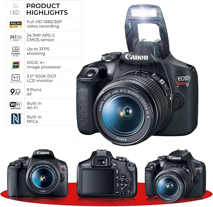 Canon EOS Rebel T7 DSLR Camera
