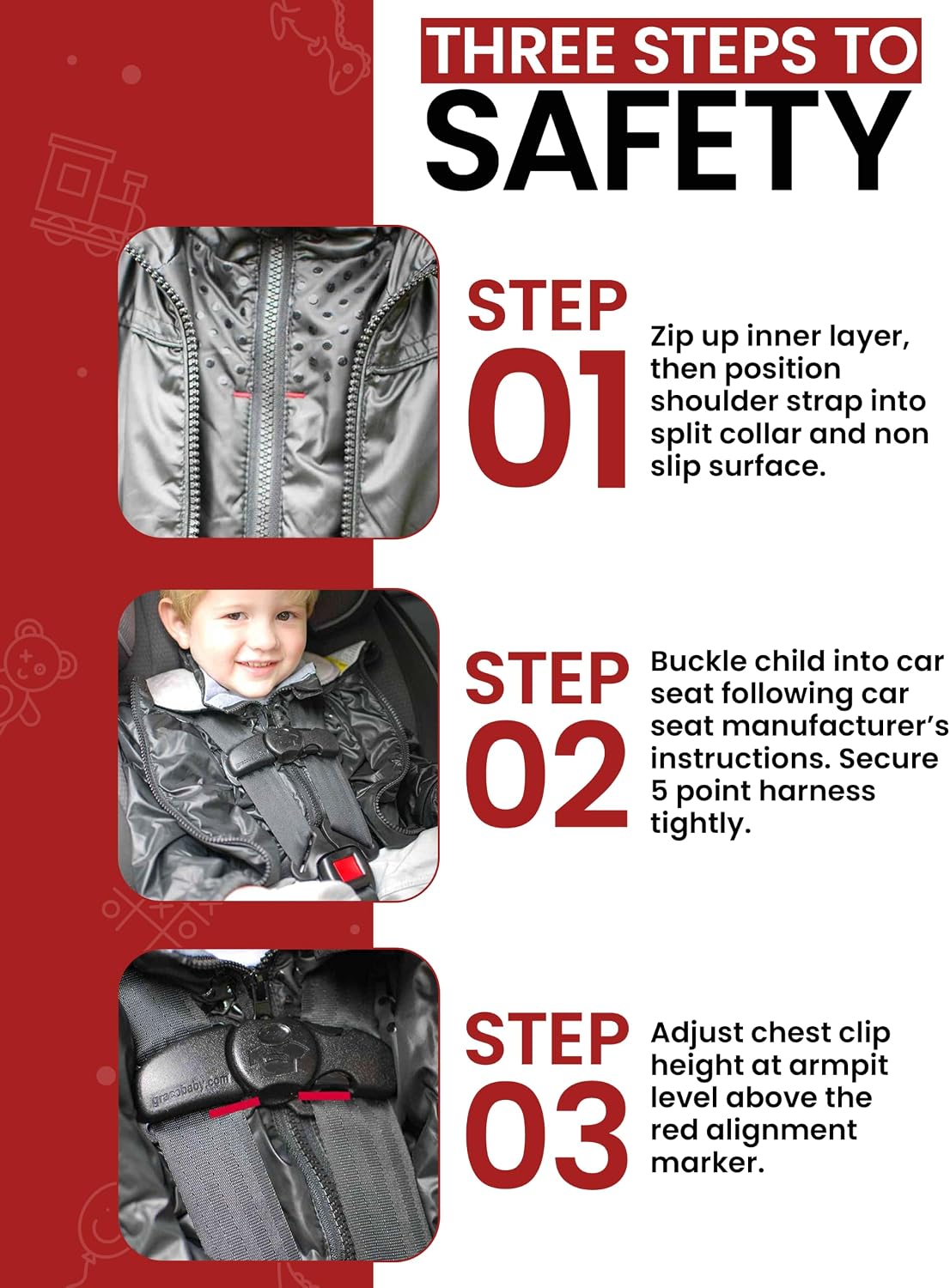 ONE KID Car Seat Coat | The Road Coat Arctic, Years 2-10