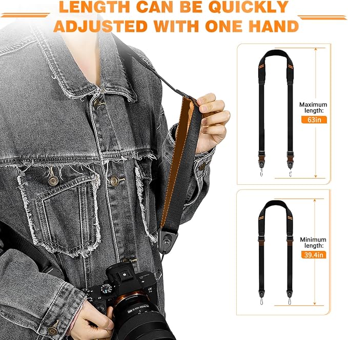 Camera Shoulder Strap Quick Release and Connection Wide Camera Neck Straps Long