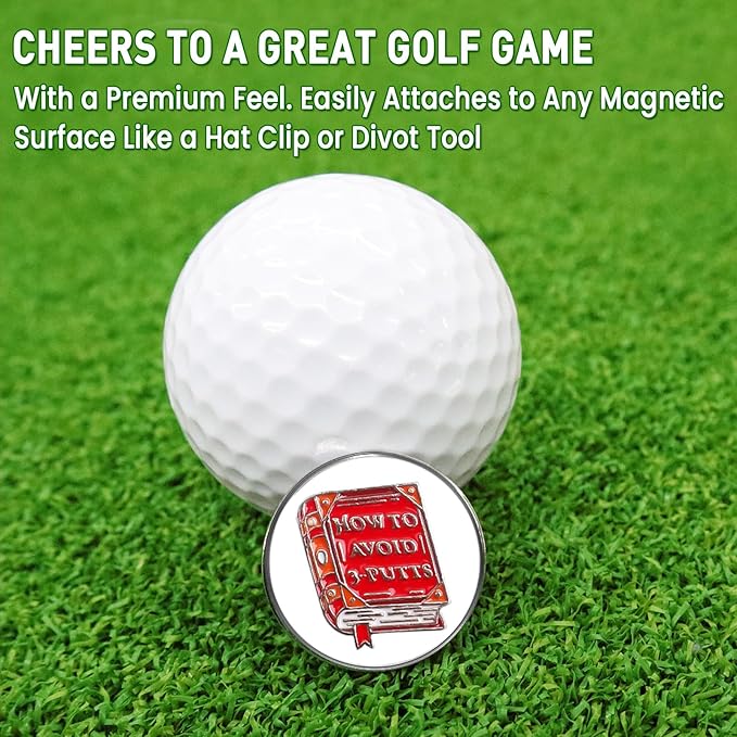 Amy Sport Golf Ball Markers Assorted Patterns Fits All Magnetic Golf Tools Value Set, Alloy Soft Enamel Technique Marker for Hat Clips Gloves Golf Divot Tools Marks