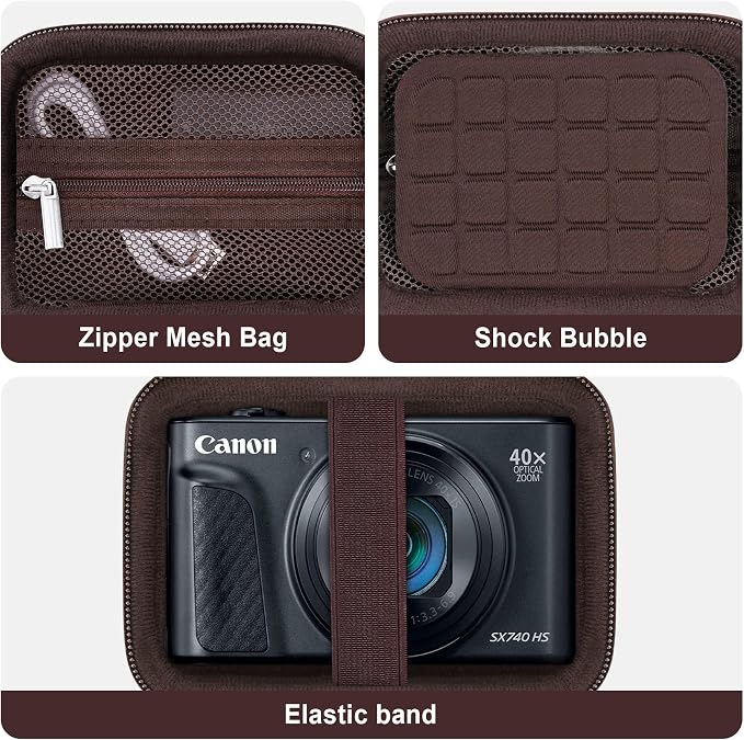 Hard Carrying Case for Canon PowerShot SX740 HS/ELPH 360 HS/ SX730 HS/ SX720